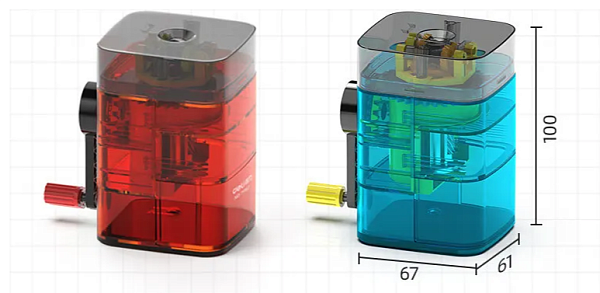 Точилка д/каранд. механическая Deli  1 отверстие пластик синий 