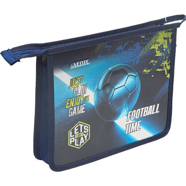 Папка для тетрадей А5 "deVENTE. Football Time" с расширением 4,5 см, на молнии сверху, картон с покр