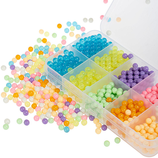 Набор для творчества Bondibon Аквамозаика бусины (6+2 цветов+ неоновые бусины, 1000 шт)
