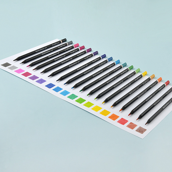 КАРАНДАШИ ЦВЕТНЫЕ ПЛАСТИКОВЫЕ  "Black Excellence" С ТОЧИЛКОЙ, 18 ЦВЕТОВ, 4 ВИДА (10702070/190723/3294953,КИТАЙ)