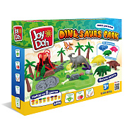 Масса для лепки Joy Doh, набор DINOSAURS PARK - ПАРК ДИНОЗАВРОВ, 3d формы,  13 аксессуаров, 8 баночек с тестом , (8 х 56г.), 1/6