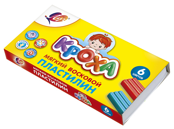 Пластилин 6 цв. Луч мягкий "Кроха" 