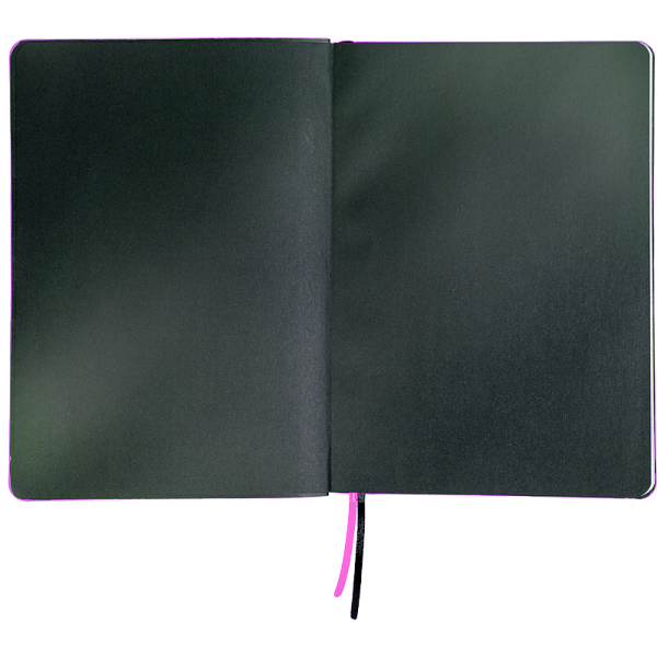 Ежедневник недат А5 "deVENTE. THE BEST IN BLACK" черный с малиновым, 272 стр, белая бумага 70 г/м² с черным срезом, печать в 2 краски, мягкая обложка из искусственной кожи с малиновым срезом, термо тиснение, перфорация, закругленные уголки, 2 ляссе, 