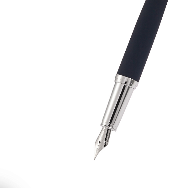 Ручка перьевая "SIENNA" 0.7 ММ, СИНЯЯ (корпус метал синий, футляр черный)