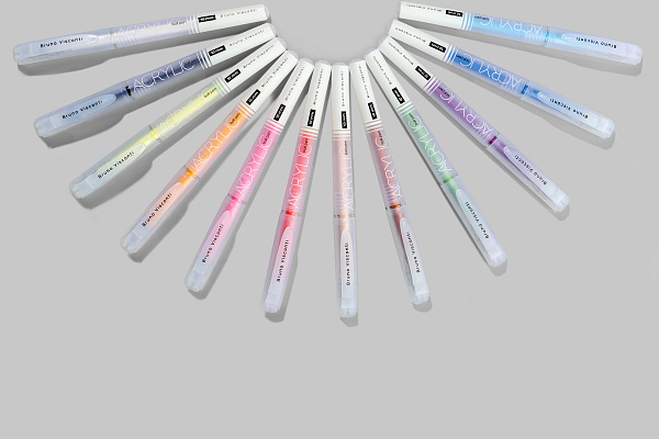 Набор ручек АКРИЛОВЫХ "LOVE ME", 1,0 мм, 12 цветов