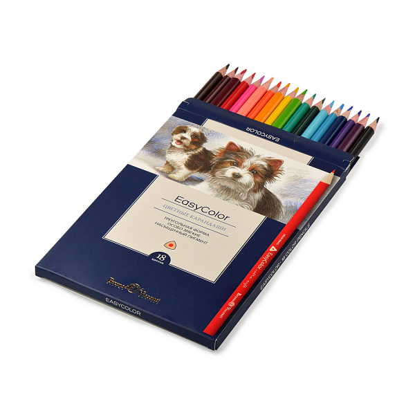 Карандаши 18 цв. "EASYCOLOR"