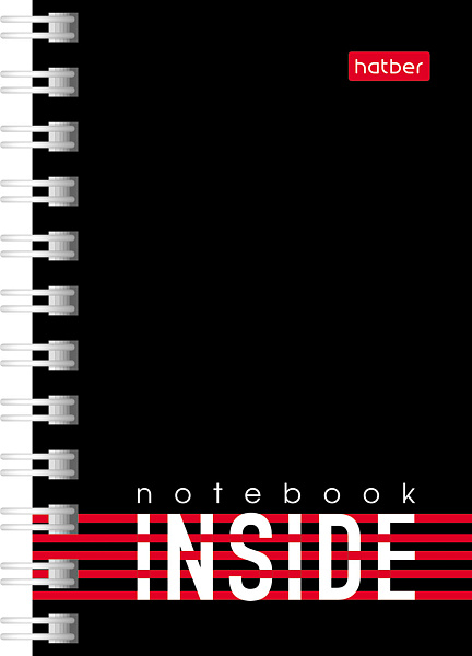 Записная книжка А7 40 л. кл. на гребне "INSIDE" 67х102мм 