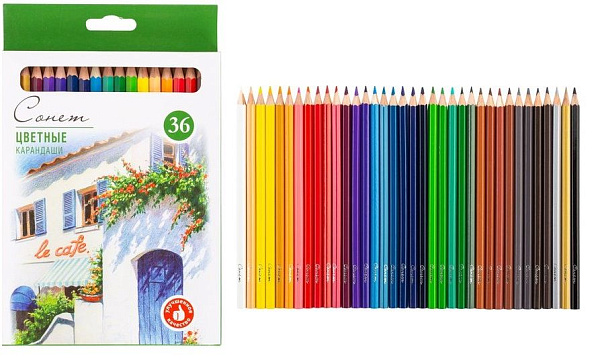 Карандаши худож. 36 цв. «Сонет»
