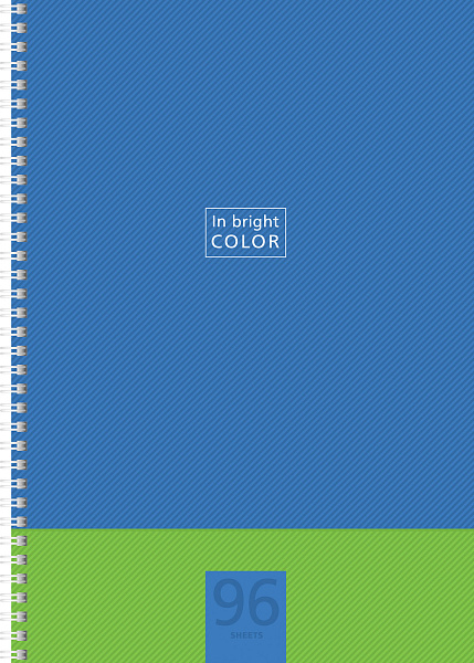 Тетрадь А4 96 л. кл. на гребне "Nature" тиснение CROCO 4 диз.в блоке