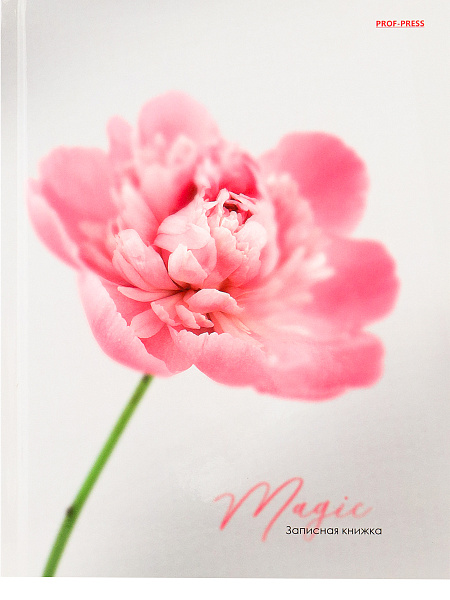 Записная книжка А5 80 л. "РОЗОВЫЙ ЦВЕТОК" 7БЦ широкий, глянц.лам., цв.мел.обл.