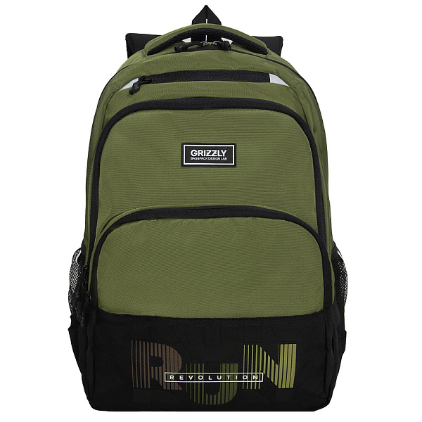 Рюкзак (/3 черный - оливковый)