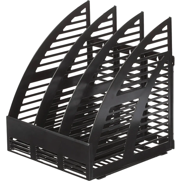 Лоток сборный вертикальный 3 отд. черный, ширина 240 мм, Attache