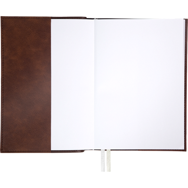Ежедневник недат А5 "deVENTE. Orto" коричневый, 272 стр, белая бумага 70 г/м², печать в 2 краски, мягкая съемная обложка из искусственной кожи, отстрочка, термо тиснение, перфорация, 2 ляссе, в термоусадочной пленке,