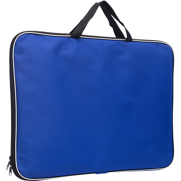 Папка менеджера "deVENTE" A3 (45x34x2 см) текстильная, на молнии с трех сторон, с текстильными ручками увеличенной длины 24 см, синяя
