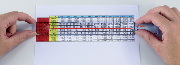 Линейка-увеличитель, 1.5х, линза 3х увелич., 25см, с защит. чехлом 