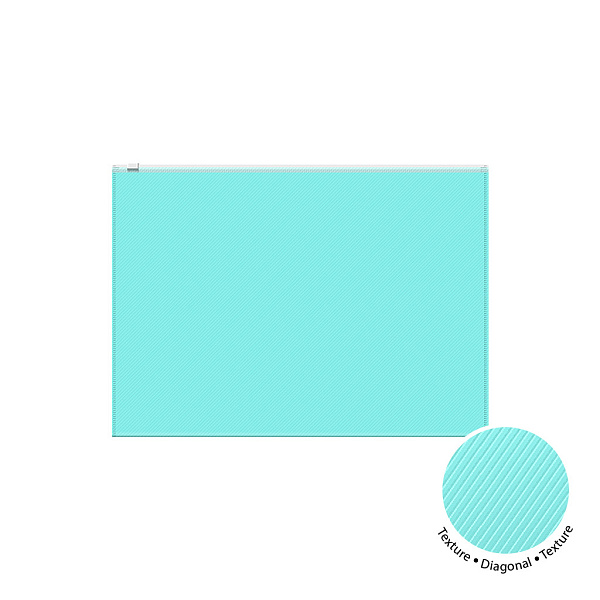 Папка на молнии А4 Zip-пакет ErichKrause® Diagonal Pastel, пластиковый, непрозрачный, ассорти (в пакете по 12 шт.)