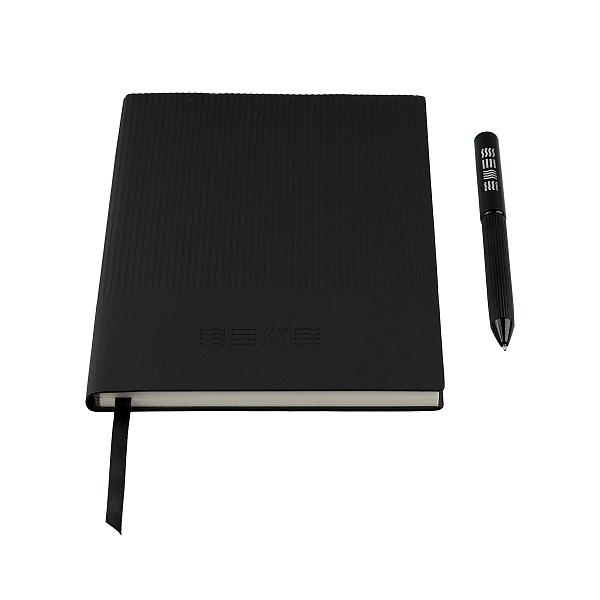 Набор подарочный СТИХИЯ Black edition записная книжка А5 80л + шариковая ручка