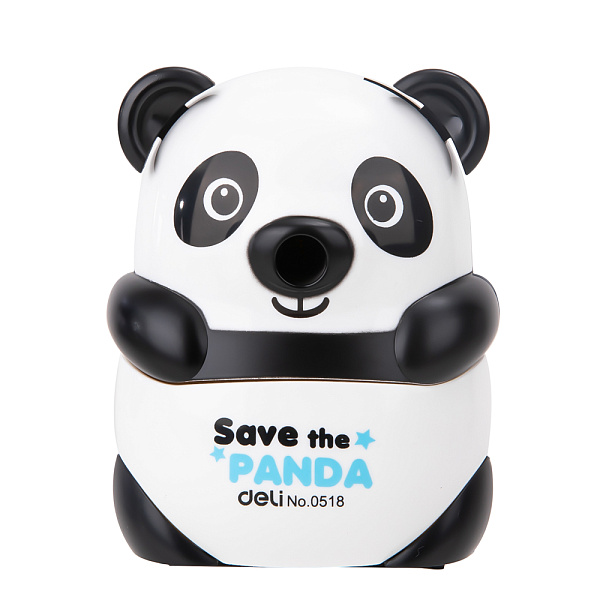 Точилка д/каранд. механическая Deli "Панда" 1 отв., пластик