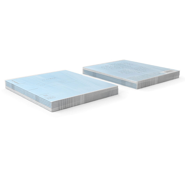 Тетрадь 18 листов в линию пластиковая обложка ErichKrause Классика CoverPrо fizzy, голубая, А5+, на скобе