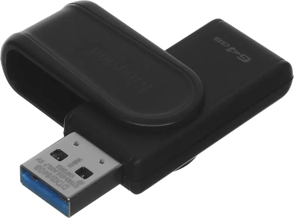 Флеш Диск Kingston 64GB DataTraveler Exodia S  USB3.0 черный