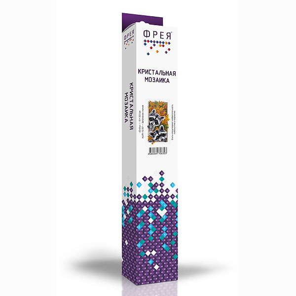 Алмазная мозаика  "ФРЕЯ" "Еноты" 35.5 х 19 см