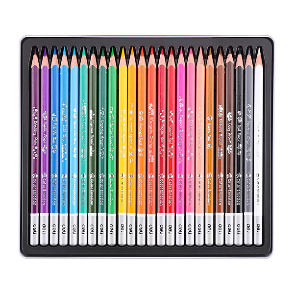 Карандаши 24 цв. Deli Color Emotion липа мет.кор.