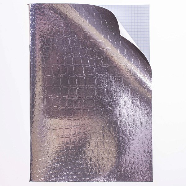 Тетрадь А4 96 листов в клетку Бумвинил METALLIC тиснение CROCO Коричневый