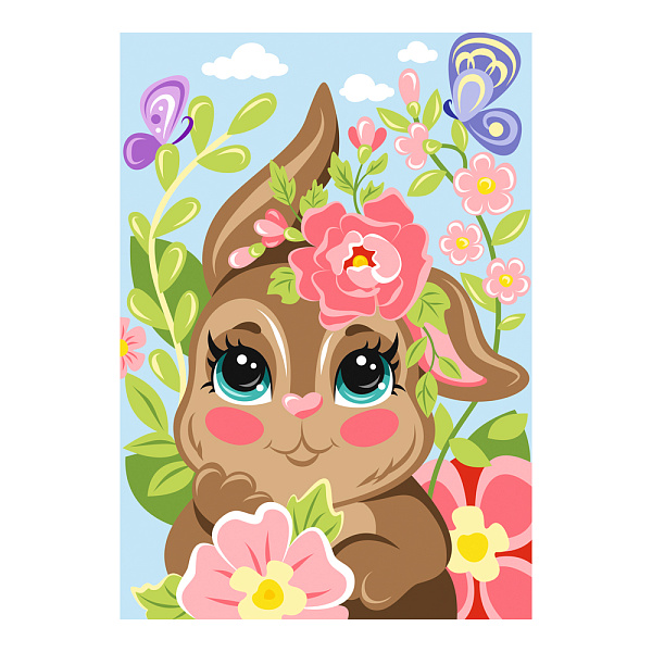 Картина по номерам 20*30 "Весенний зайчик"