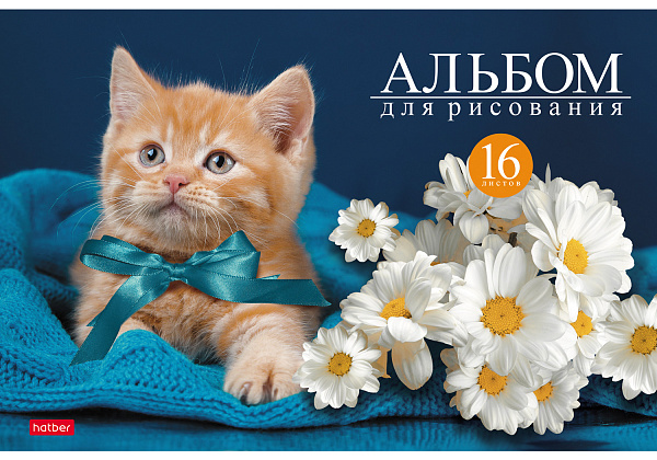 Альбом для рисования 16 листов "На мягких лапках"