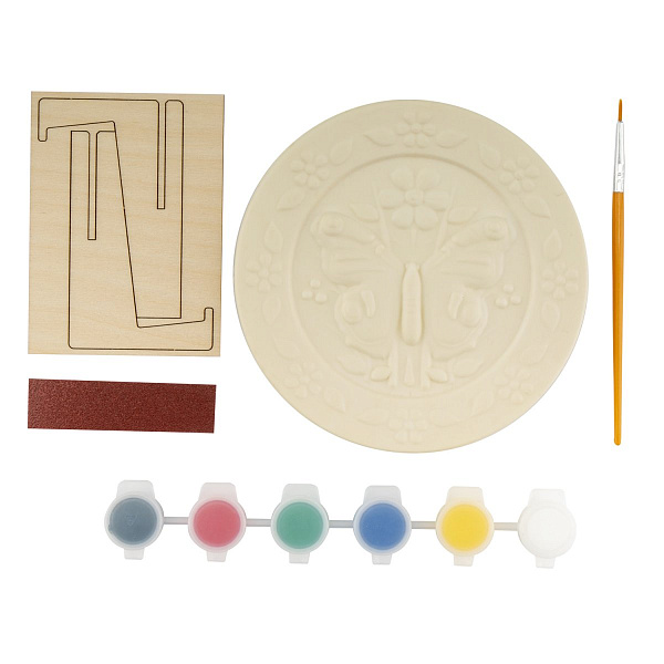 Роспись по тарелке "Бабочка" 3D