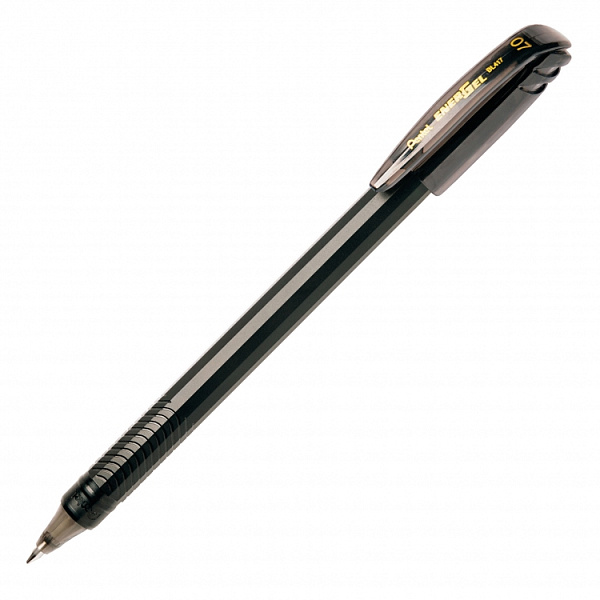 Ручка гелевая 0,7 мм Pentel  Energel, ЧЕРНАЯ, черный корпус