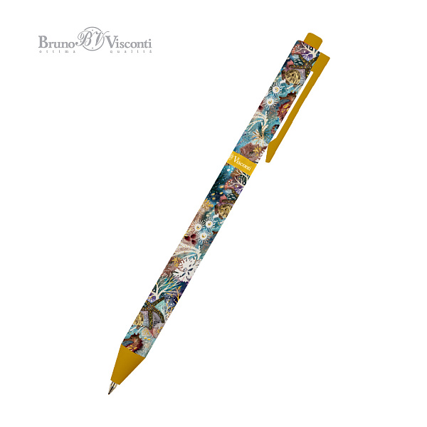 Ручка шариковая автомат 0,38 мм "FAUNA" СИНЯЯ