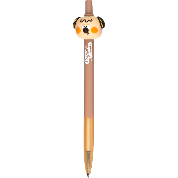 Ручка шариковая автомат. 0,7 мм deVENTE. Strange Animal СИНЯЯ с декор. элементом,чернила на масл основе