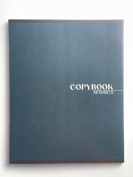 Тетрадь 48 листов, линейка, обложка мелованный картон, блок №2, зеленая