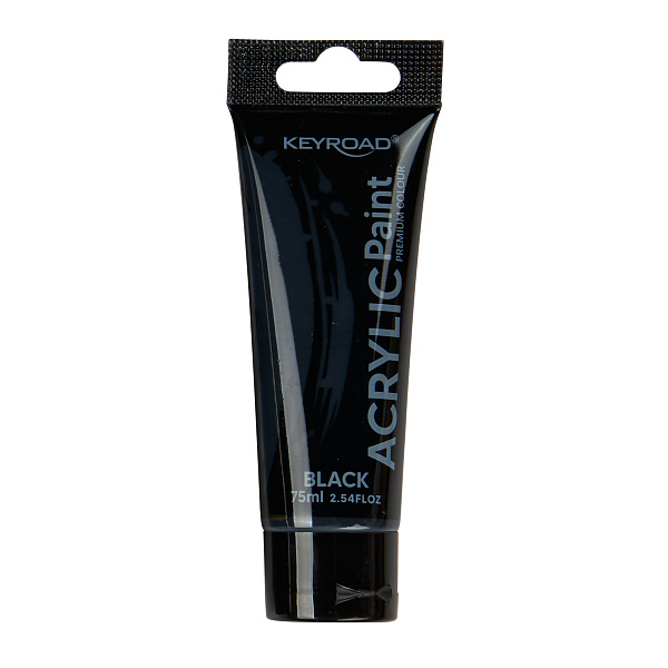 Акрил 75 мл туба KEYROAD художественный черная