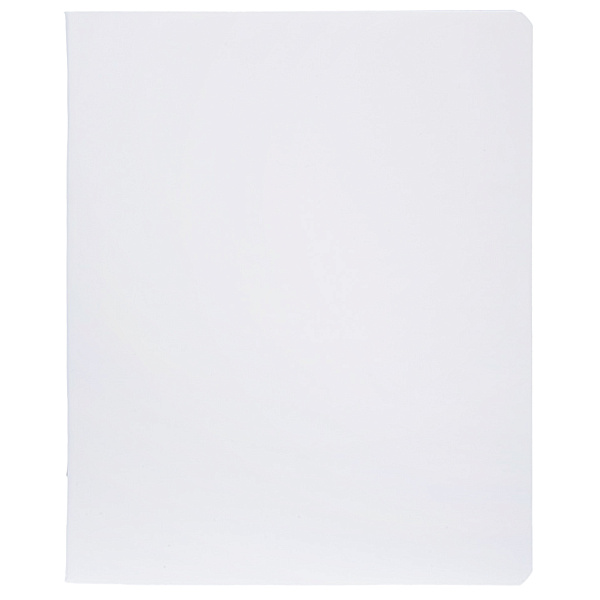 Тетрадь 48 листов в клетку "СОЛО- Арктический белый" 60-65г/кв.м на скобе Обл. мел.картон ламинация СОФТ ТАЧ запечатанный тит.лист скругл.углы