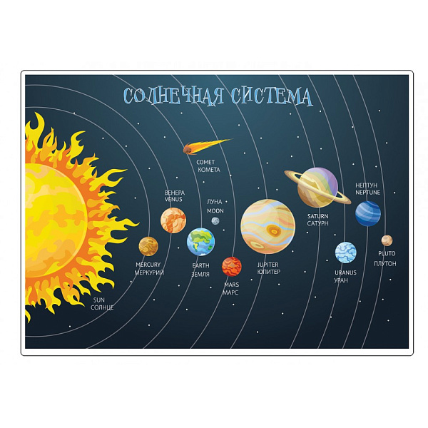 Настольное покрытие Солнеч. система, Времена год 330*460 с карм. и смен.листами 