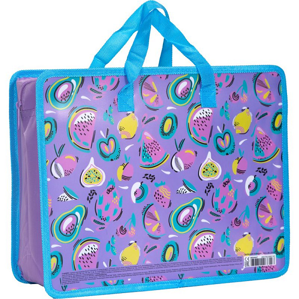 Папка для тетрадей, ИЗО и технологии "deVENTE. Capybara" A4 с ручками, с расширением 10 см, 400 мкм, на молнии сверху, пластик 400 мкм, в пластиковом пакете 