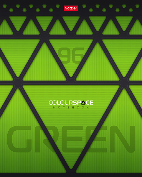 Тетрадь А5 96 листов в клетку, "ColourSpace", обложка мелованный картон, выборочный матовый лак, 60 г/м2
