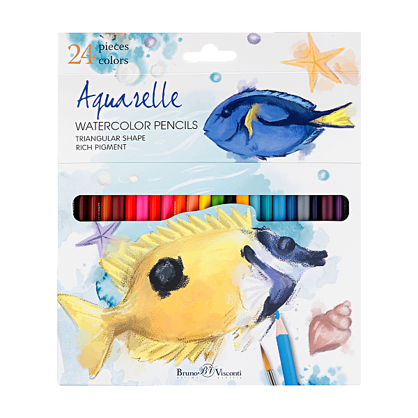 Карандаши 24 цв. акварельные "DREAM WORLD"
