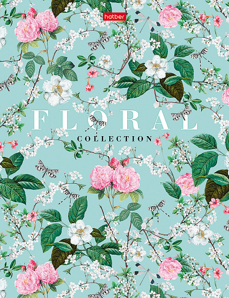 Бизнес-блокнот А5 80 л. кл. "Floral collection" тв.переплет 5-цв. блок