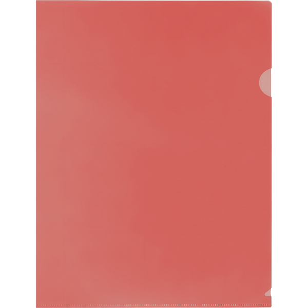 Папка - уголок А4 "Attomex" 120 мкм, гладкая фактура, полупрозрачная красная