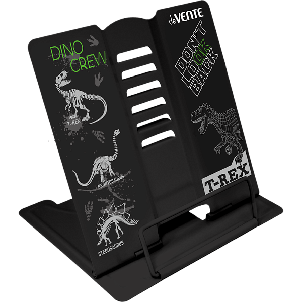 Подставка для учебников и книг "deVENTE. T-Rex" 15,4x15,2 см, металлическая окрашенная, вес 235 г, с противоскользящими ножками, с полноцветным рисунком, в пластиковом пакете с европодвесом