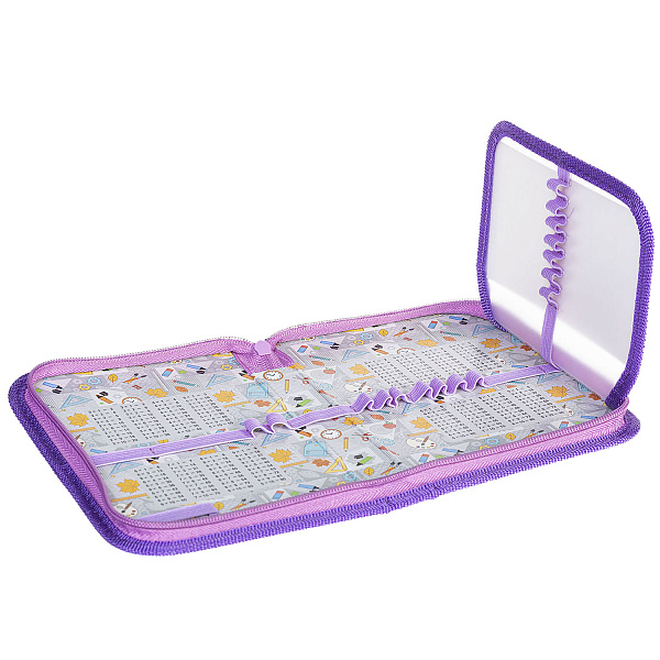 Пенал 1секц.+ств. д/дев. 190*130 Hatber "Друг всегда рядом" на молнии мат.ламин. 3D фольга ,инд.упак