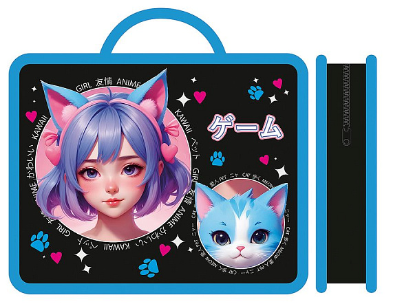 Папка детская  А4 пластиковая, с ручками 330/260/75 "МИЛАЯ ПАРОЧКА" 2025