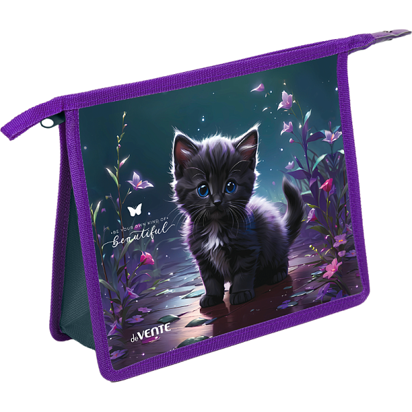 Папка для тетрадей А5 3D "deVENTE. Beautiful Cat"(243x200x80 мм) расширен. 8 см,молния сверху