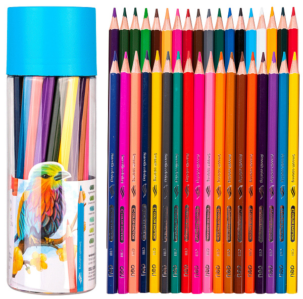 Карандаши 36 цв. Deli Color Emotion шестигран. липа пласт.туб.