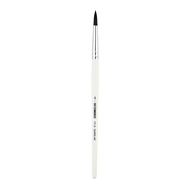 Кисть для акварели Sketchmarker 111 белка имитация круглая ручка короткая №5
