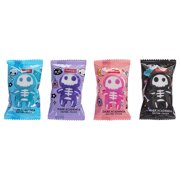 Ластик Hatber "Dark Academia", PVC, ассорти