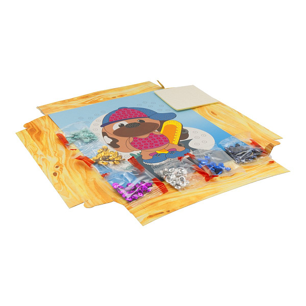 Картина из пайеток "Забавный щенок"